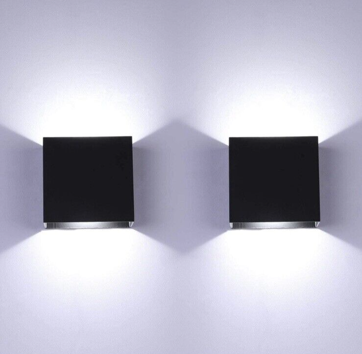 Cube LED Wall Lights Modern Sconce Lighting Fixture Lamp Indoor Black Se... - $22.15