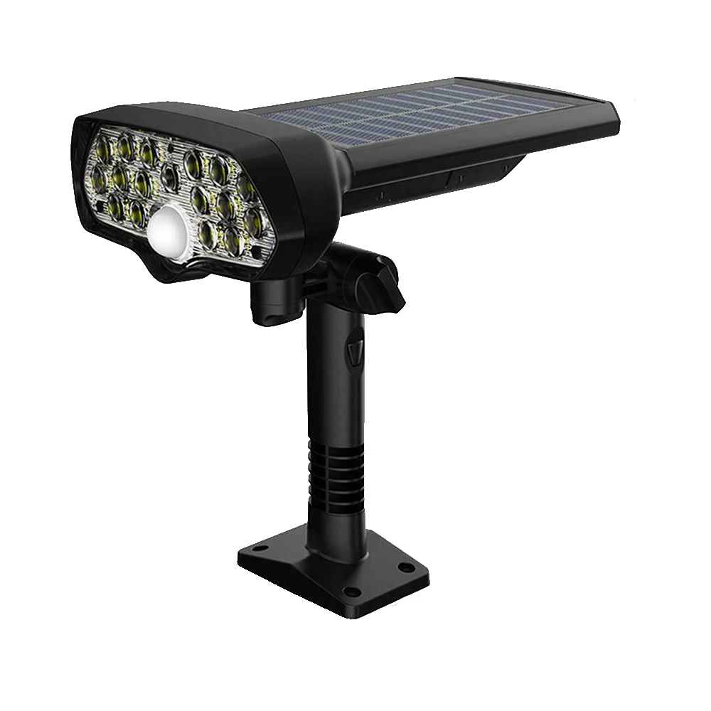 Adjustable 16 LED Solar Power Light PIR Motion Sensor Spot Garden Wall Lamp Gard - £164.83 GBP