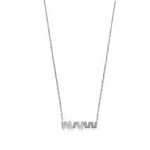 0.60 Ct Diamonds Staggered Bar Pendant Necklace 16&quot;+2 Chain 925 Sterling Silver - £81.91 GBP