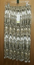 Alfred Dunner Women&#39;s Lined Pleated Long Skirt Tribal Feather Print Sz 1... - $21.95