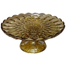 Vintage Pedestal Cake Plate~Anchor HOCKING~FAIRFIELD~AMBER~10&quot; Wide - £27.96 GBP