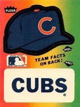 1983 Fleer Sticker Team Hats &amp; Logo Chicago Cubs (Left Side Red) ⚾ - £0.75 GBP