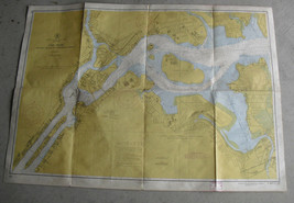 BIG Vintage 1955 Map of East River New York City 32x46 LOOK - $28.71
