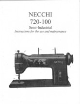 Necchi 720-100 Manual for semi-industrial sewing machine instructions hard copy - £10.35 GBP