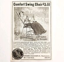 Haggard Marcusson Comfort Swing Chair 1899 Advertisement Victorian Chica... - €8,57 EUR