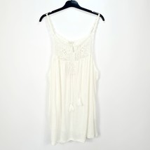 Monsoon - New with Tag - Linen Embroidered Plain Jersey Cami - Ivory - XXL - $22.29