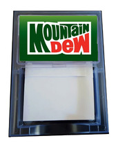 retro Mountain Mt. Dew Soda Pop Drink Sign Note Pad Memo Holder - $12.47
