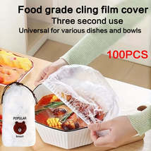 Disposable Plastic Wrap Food Covers for Fresh Kitchen Storage - £11.84 GBP+