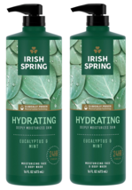 (2 Ct) Irish Spring Hydrating Body Wash Moisture Skin Eucalyptus Mint 16 Fl Oz - £20.16 GBP