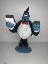Vintage &#39;92 Disney Aladdin Blue Genie Waiter Tuxedo 4” Figurine - £5.42 GBP