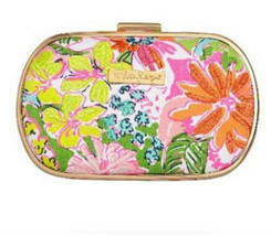 Lilly Pulitzer Floral Embroidered Small Clutch Handbag Nosie Posie Gold ... - £27.08 GBP