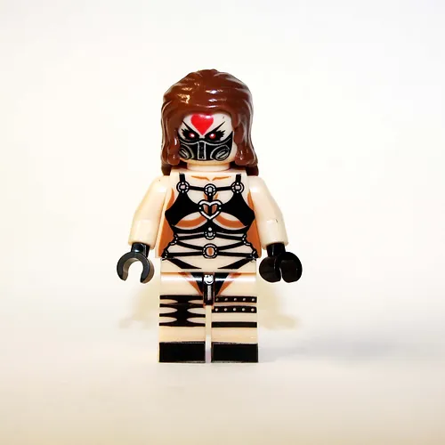 CStore Leather Gear Girl woman Brown Hair Minifigure Custom Toys Action ... - $6.20