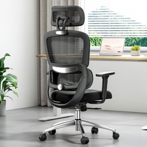 The Soohow Ergonomic Home Office Chair Is A Black, Mesh, And Back Support. - £153.73 GBP