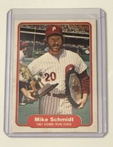1982 Fleer baseball Mike Schmidt - HR King (hall of fame) MLB Phillies Card #637 - £1.59 GBP