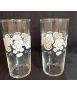 Vintage Tumbler Glasses Grapes and Leaves Lot of 2 - $11.39