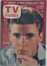 RICKY NELSON SIGNED TV GUIDE Dec 28-Jan 3, 1957 - Ozzie and Harriet w/COA - £517.02 GBP