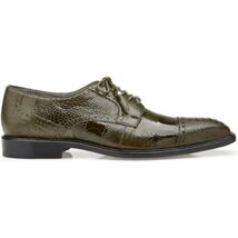 Belvedere Mens Shoes Batta Olive Genuine Ostrich Lace Up 14006 image 2