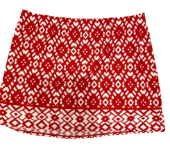 Susan Graver Red and White Geometric Print  Lined Knit Pencil Skirt Size 2X - $23.74