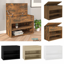Modern Wooden Home Hallway Shoe Storage Bench Cabinet Unit Organiser Rac... - £38.53 GBP+