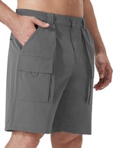 Mens Cargo Hiking Shorts Quick Drying Outdoor Golf Shorts With Multi Poc... - £35.62 GBP