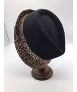 Men Women Fedora Hat Trilby Classic Cuban Short Brim Leopard Jazz Hat Si... - £11.05 GBP