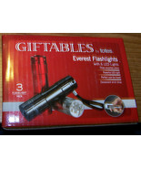 Giftables by Totes - Set of 3 EVEREST FLASHLIGHTS w/ 6 LED Lights - NIB! - £11.96 GBP