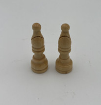 Cardinal 2001 wooden  replacement chess pieces 2 Bishops - £1.55 GBP