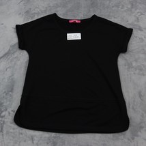 Catherine Shirt Womens S Black Short Sleeve Round Neck Knit Pullover Casual Tee - £17.99 GBP