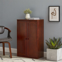 Bathroom Storage Cabinet Freestanding Wooden Floor Cabinet with Adjustable - £114.25 GBP