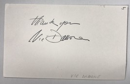 Vic Damone (d. 2018) Signed Autographed Vintage 3x5 Index Card - £15.98 GBP