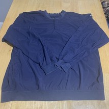 Vintage Nike Windbreaker Jacket Mens XL Blue Golf Swoosh Logo Pullover - $22.57