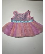 2021 Build a Bear Pink Sequin Pastel Tulle Spring Easter Princess Dress ... - $10.56 CAD