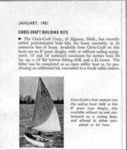 1951 Magazine Photo Chris-Craft Boat Kits Pram Type Dinghy Sailboats - £7.10 GBP