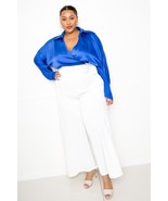 Women&#39;s Satin Long Sleeve Tie Waist Wrap Top - $58.94 CAD