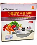 Ceramic Marble Coated Cast Aluminium Frying Pan, 9½ Inches / 24CM KW QPW24L - $47.51