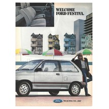 Ford Festiva Print Ad 1987 Car Auto Vintage 80s Compact Retro - £3.82 GBP
