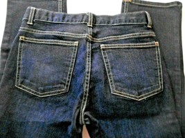 Wonder Nation Girls Stretch Skinny Dark Wash Blue Jeans Sz 16 Adjustable Waist - £13.23 GBP