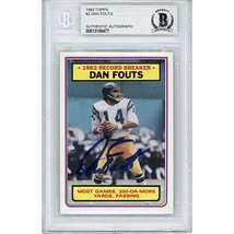 Dan Fouts San Diego Chargers Signed 1983 Topps Football Beckett BGS On-Card Auto - £68.45 GBP