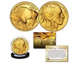 2022 24K Gold Plated $50 AMERICAN GOLD BUFFALO Indian Head TRIBUTE Coin - £9.49 GBP