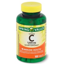 Spring Valley Vitamin C with Rose Hip Immune Health 500mg 100 Tablets - £11.26 GBP