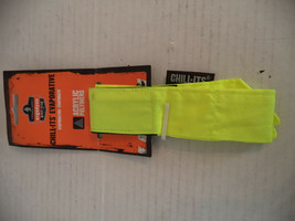 New Yellow/ Lime Ergodyne Chill-Its Evaporative Cooling Bandana Tie, - £4.43 GBP