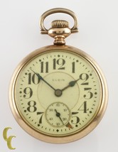 Elgin Gold Filled &quot; Padre Volta &quot; Aperto Viso Tasca Orologio Gr 454 21 J... - $7,172.91 MXN