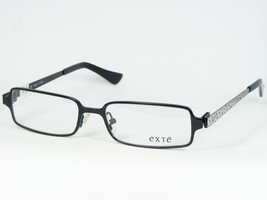 Exte Ex 249 01 Shiny Black Eyeglasses Metal Frame EX24901 52-16-145mm Italy - $69.30