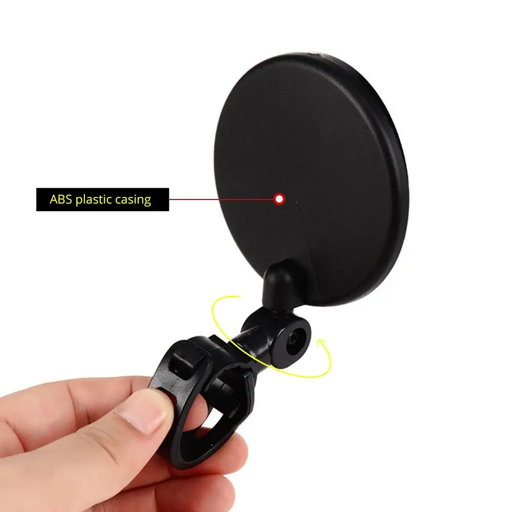 Bicycle Rearview Mirror - Rotating Wide Angle Convex Mirror - £12.48 GBP