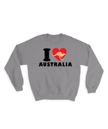 I Heart Australia : Gift Sweatshirt Kangaroo Love Country Expat Souvenir... - $28.95