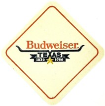 Budweiser Beer Coasters Vintage Bud Light Texas 1836 to 1986 Set Of 6 New - £8.23 GBP
