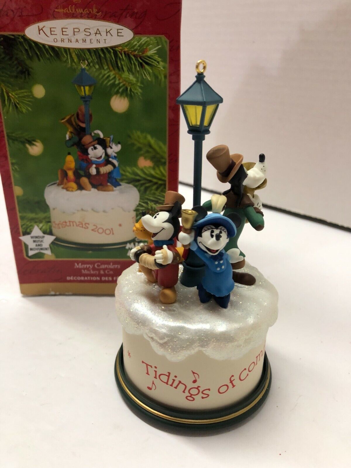 Primary image for HALLMARK Mickey Mouse Disney MERRY CAROLERS Wind Up Music Movement Ornament