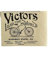 Victors Bicycles 1894 Advertisement Victorian Overman Bike Lead World #2... - $28.07 CAD