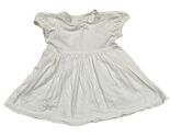 babyGap White 100% Cotton Eyelet Lace Trim Puff Sleeve T Shirt Dress 6-1... - $21.78