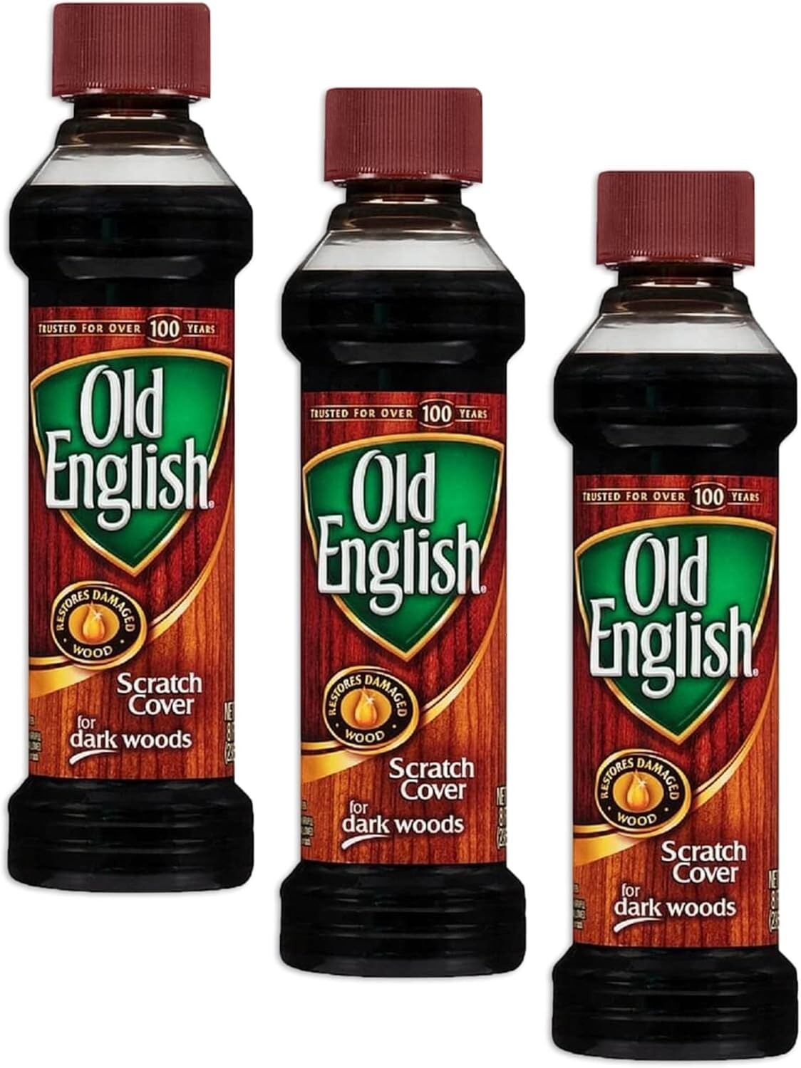 Lot of 3 Old English 75144 Scratch Cover For Dark Woods, 8oz Bottle, Woo... - $22.97